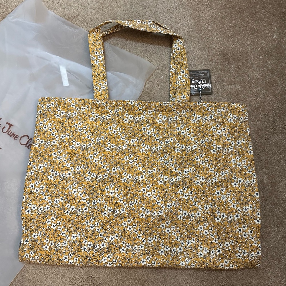 Matilda Jane Yellow Floral Oversized Tote NEW with tags.